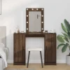 vidaXL Sminkbord>Smyckebord med lagring Brun 102 x 33 x 135 cm Konstruerat trä