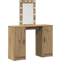 vidaXL Sminkbord>Smyckebord med lagring Brun 102 x 33 x 135 cm Konstruerat trä