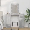 vidaXL Sminkbord>Smyckebord med lagring Grå 102 x 33 x 135 cm Konstruerat trä