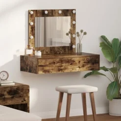 vidaXL Sminkbord>Smyckebord med låda Brun 83 x 40 x 70 cm Konstruerat trä