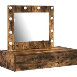 vidaXL Sminkbord>Smyckebord med låda Brun 83 x 40 x 70 cm Konstruerat trä