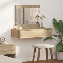 vidaXL Sminkbord>Smyckebord med låda Brun 83 x 40 x 70 cm Konstruerat trä