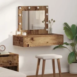 vidaXL Sminkbord>Smyckebord med låda Brun 83 x 40 x 70 cm Konstruerat trä