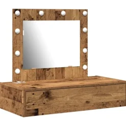 vidaXL Sminkbord>Smyckebord med låda Brun 83 x 40 x 70 cm Konstruerat trä