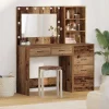 vidaXL Sminkbord>Smyckebord med låda Brun 78.5 x 41 x 135 cm Konstruerat trä