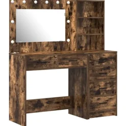 vidaXL Sminkbord>Smyckebord med låda Brun 78.5 x 41 x 135 cm Konstruerat trä