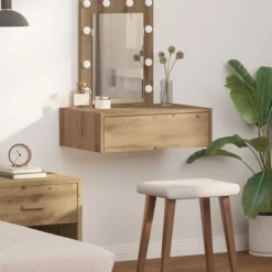 vidaXL Sminkbord>Smyckebord med låda Brun 60 x 40 x 70 cm Konstruerat trä