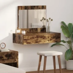 vidaXL Sminkbord>Smyckebord med låda Brun 83 x 40 x 70 cm Konstruerat trä