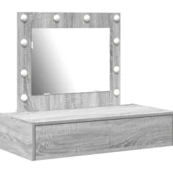 vidaXL Sminkbord>Smyckebord med låda Grå 83 x 40 x 70 cm Konstruerat trä