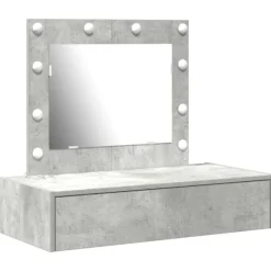 vidaXL Sminkbord>Smyckebord med låda Grå 83 x 40 x 70 cm Konstruerat trä