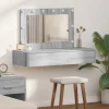 vidaXL Sminkbord>Smyckebord med låda Grå 100 x 40 x 70 cm Konstruerat trä