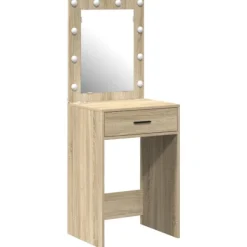 vidaXL Sminkbord>Smyckebord med låda Sonoma-ek 50 x 41 x 135 cm Konstruerat trä