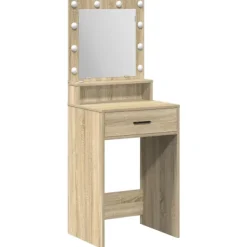 vidaXL Sminkbord>Smyckebord med låda Sonoma-ek 50 x 41 x 135 cm Konstruerat trä