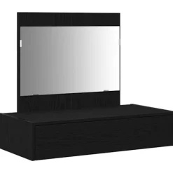 vidaXL Sminkbord>Smyckebord med låda Svart 83 x 40 x 70 cm Konstruerat trä