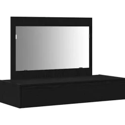 vidaXL Sminkbord>Smyckebord med låda Svart 100 x 40 x 70 cm Konstruerat trä