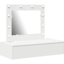 vidaXL Sminkbord>Smyckebord med låda Vit 83 x 40 x 70 cm Konstruerat trä