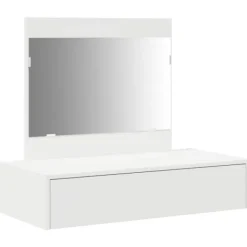 vidaXL Sminkbord>Smyckebord med låda Vit 83 x 40 x 70 cm Konstruerat trä