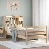 vidaXL Sängar>Säng med bokhylla utan madrass 75x190cm massiv furu