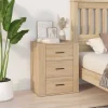 vidaXL Sängar>Sängbord sonoma-ek 50x36x60 cm konstruerat trä