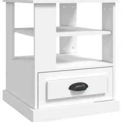 vidaXL Sängar>Sängbord vit 50x50x60 cm konstruerat trä