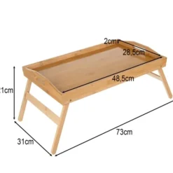 Småbord>Sängbricka / Frukostbricka för säng i Bambu – Fällbar med Laptopfunktion