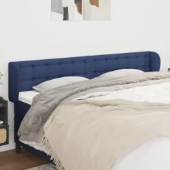 vidaXL Sängar>Sänggavel med kanter blå 183x23x78/88 cm tyg