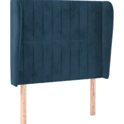 vidaXL Sängar>Sänggavel med kanter mörkblå 83x23x118/128 cm sammet