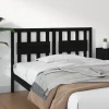 vidaXL Sängar>Sänggavel svart 125,5x4x100 cm massiv furu