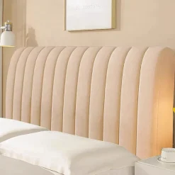 Sängar>Sänggavel Överdrag Med Vaddering Mjuk Stretch Enfärgat Gavelöverdrag Tjockt Dammtätt Sänggavelskydd 180CM