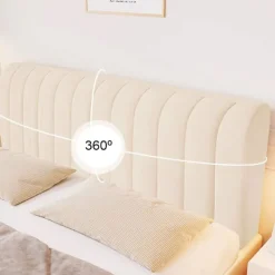 Sängar>Sänggavel Överdrag Med Vaddering Mjuk Stretch Enfärgat Gavelöverdrag Tjockt Dammtätt Sänggavelskydd 180CM