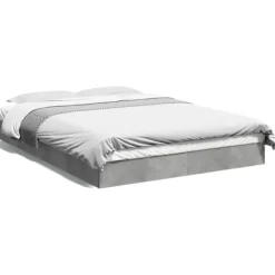 vidaXL Sängar>Sängram betonggrå 140x200 cm konstruerad trä