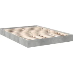 vidaXL Sängar>Sängram betonggrå 140x200 cm konstruerad trä