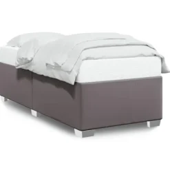 vidaXL Sängar>Sängram grå 100x200 cm konstläder