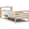vidaXL Sängar>Sängram med huvudgavel 100x200 cm massiv furu