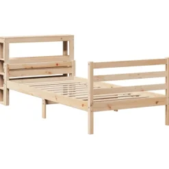 vidaXL Sängar>Sängram med huvudgavel 100x200 cm massiv furu