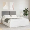 vidaXL Sängar>Sängram med Klädd Huvudgavel Ljusgrå 180 x 200 cm Massiv furu