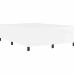 vidaXL Sängar>Sängram med madrass Vit 140 x 190 cm tyg