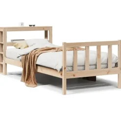 vidaXL Sängar>Sängram utan madrass 90x200 cm massiv furu