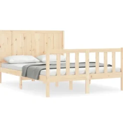 vidaXL Sängar>Sängram utan madrass 140x200 cm massiv furu