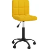 vidaXL Kontorsmöbler>Snurrbar matstol senapsgul sammet
