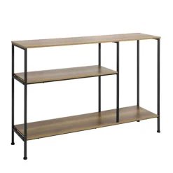 SoBuy Småbord>Entrékonsol med 3 hyllor i mörkbrun 120x30x79.5cm, vintage FSB35-PF