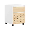 SoBuy Kontorsmöbler>Kontorsmöbel med 2 lådor i träfärg 45x45x59cm, modern ASK06-WN