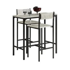 SoBuy Matgrupper>Matgrupp Barbord och 2 stolar Köksbord Matbord OGT03-HG