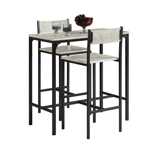 SoBuy Matgrupper>Matgrupp Barbord och 2 stolar Köksbord Matbord OGT03-HG