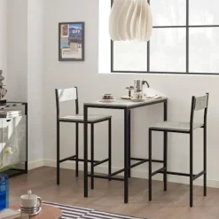 SoBuy Matgrupper>Matgrupp Barbord och 2 stolar Köksbord Matbord OGT03-HG