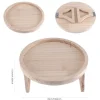 Småbord>Soffa Armstöd Clip Bord, Naturligt Trä Soffa Armstöd Organizer för Soffa Armstöd, Rund