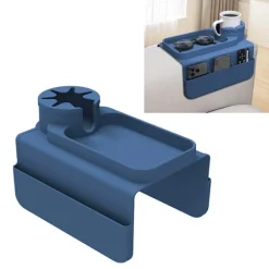 Soffor>Soffa mugghållare bricka, silikon soffa armstöd förvaringslåda med sidofickor för fjärrkontroll, mobiltelefon, surfplatta eller snacks