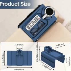 Soffor>Soffa mugghållare bricka, silikon soffa armstöd förvaringslåda med sidofickor för fjärrkontroll, mobiltelefon, surfplatta eller snacks