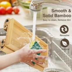 FMYSJ Småbord>Soffarmstöd Bricka, Soffmugghållare, Bambubricka med Mugghållare, Bambu Soffmugghållare Bricka (FMY)