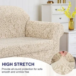 Soffor>Soffaöverdrag 2-delat Jacquard Damask Slipcovers wi